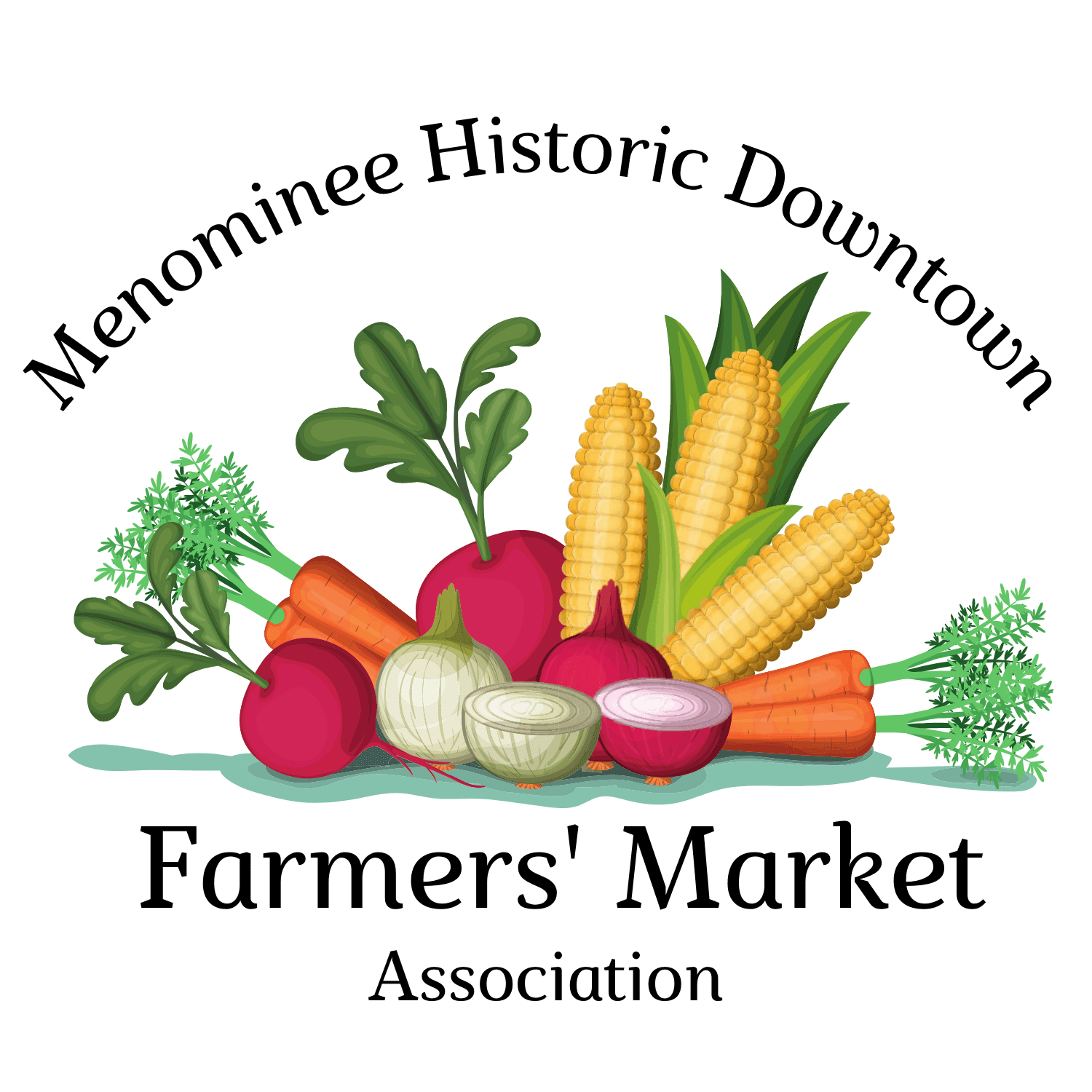 menominee historic downtown farmers market transparent dark letters